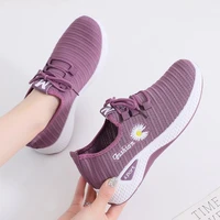 women knit sneakers breathable athletic running walking gym shoes vulcanized shoes comfortable soft loafers choussure femme