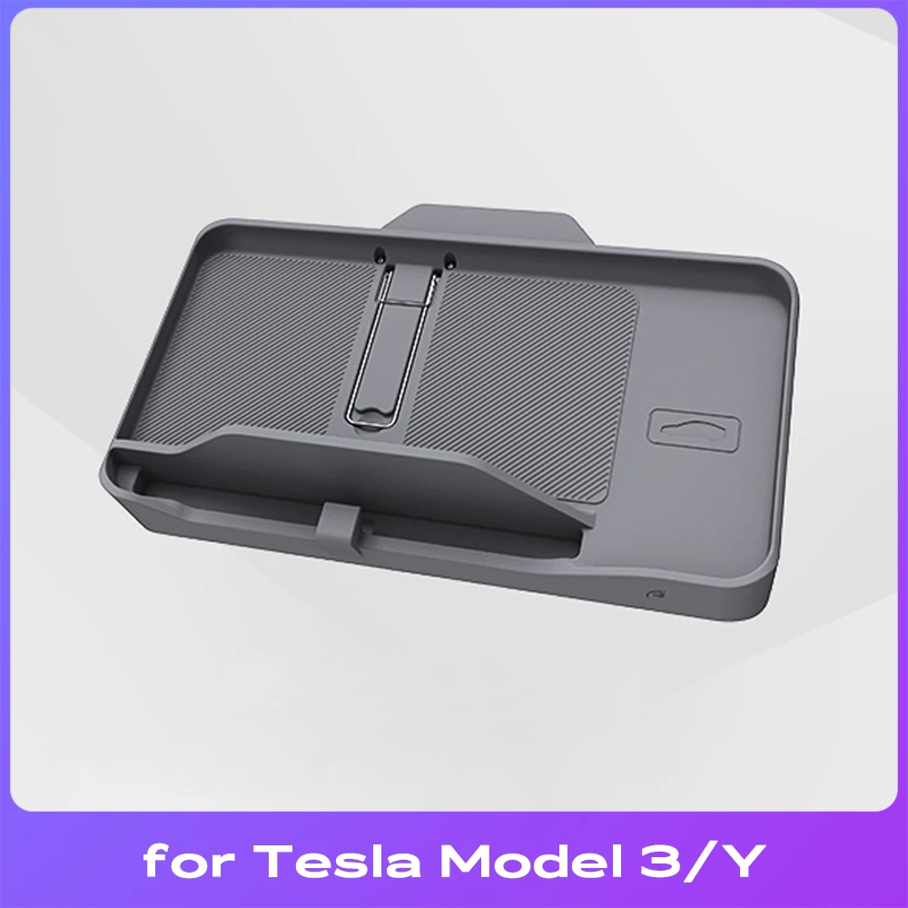

For Tesla Model 3 Y Dashboard Storage Box Rubber small Tray with Tissue Box Locker Center Console Storage Box and Cup holder