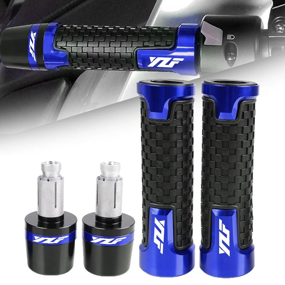 

CNC Motorcycles accessories 22MM Handlebar Grips Handle Bar Cap End Plugs For Yamaha YZF R3 R25 R6 R15 R1 R125 2019 2020 2021