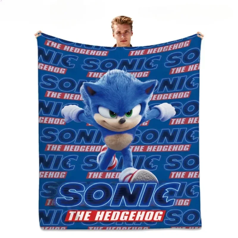 

Sonic Surrounding Air Conditioning Blanket Covered by Cartoon Anime Full-color Printed Blanket