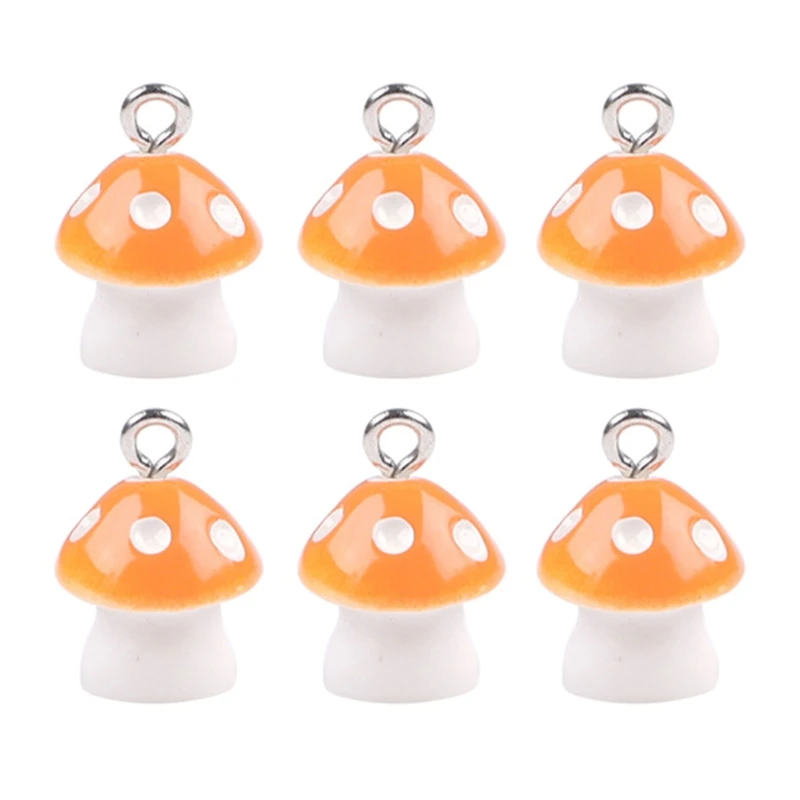 

1Pack Little Mushroom Charms Diy Findings Keychain Bracelets Earrings Beaded Pendant for Jewelry Making Accessory