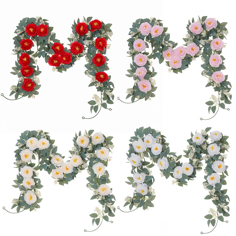 

Свадебное украшение, искусственный цветок, роза, зеленые искусственные шелковые цветы, венок с растениями, искусственные цветы для украшения стен