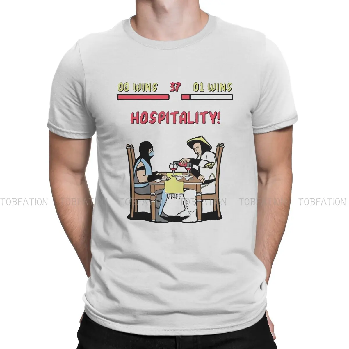

Mortal Kombat Video Game Men's TShirt Hospitality Individuality T Shirt Harajuku Streetwear New Trend