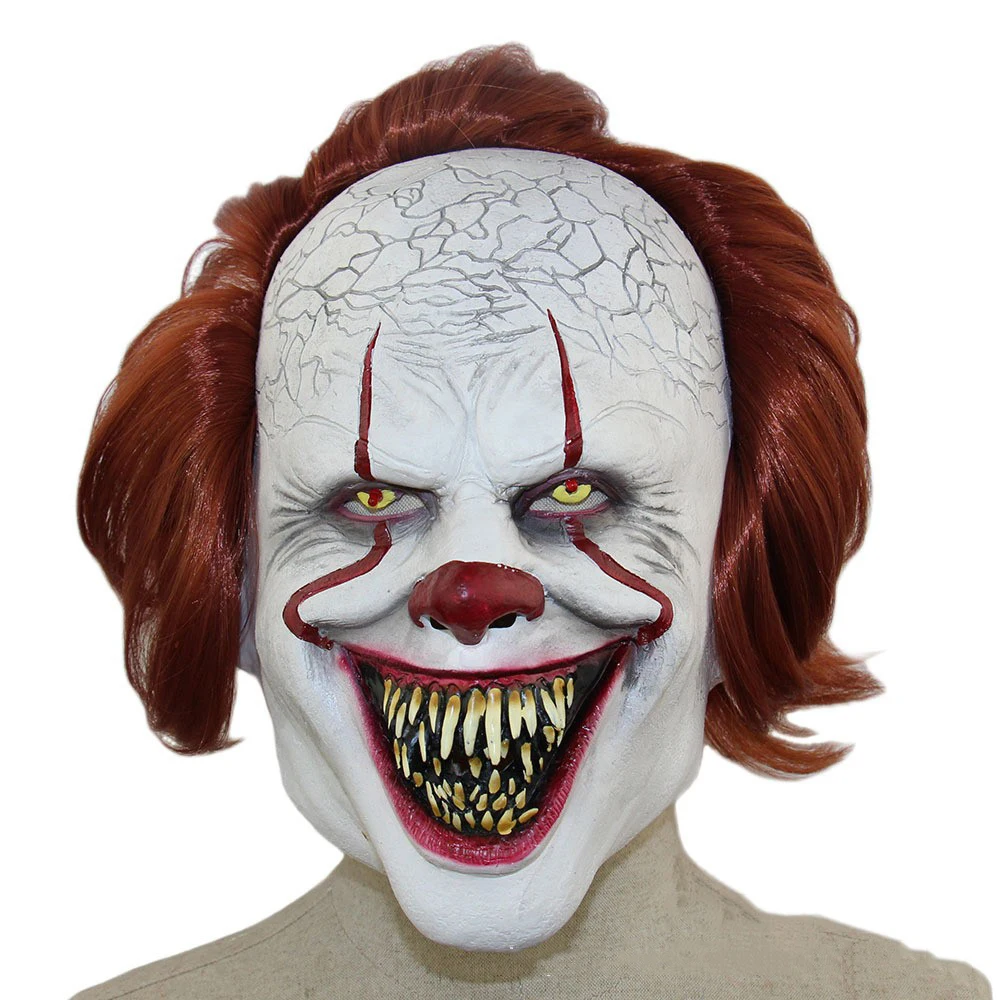 

Cosplay Halloween Mask Headgear Scary Clown Full Face Latex Luminous Horror Masquerade Costume Party Festival Prop Decoration