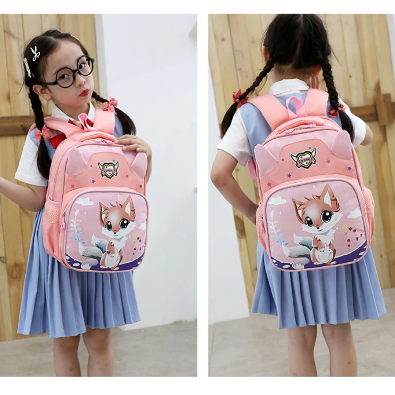 Children Cartoon Kawaii Backpacks 2022 New Fashion Girl Boy Dinosaur Schoolbags Primary School Students Lovely Fox Backpack Hot