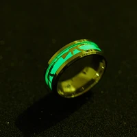 2022 new luminous mens ring european and american style high quality jewelry personalized niche design simple punk style ring