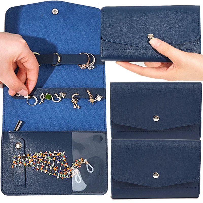 

2022 Jewelry Bag PU Material Envelope Jewelry Storage Bag Portable Ring Necklace Earring Storage Bag Jewelry Bag