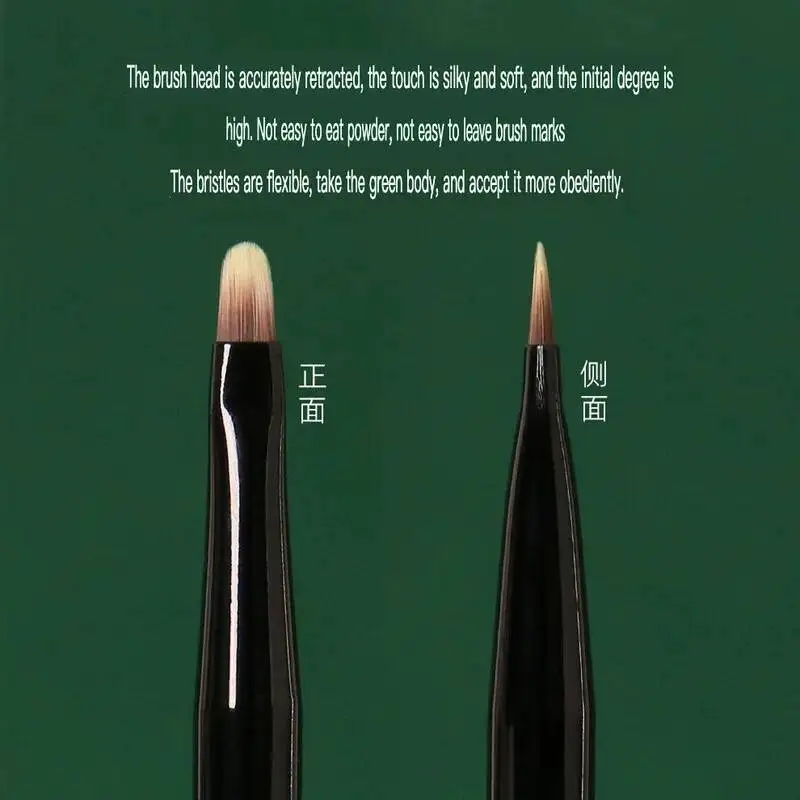 Фото Кисть для консилера Anti-Aging M75 с плоской лопаткой-язычком для точечной коррекции, мягкая кисть для макияжа №4