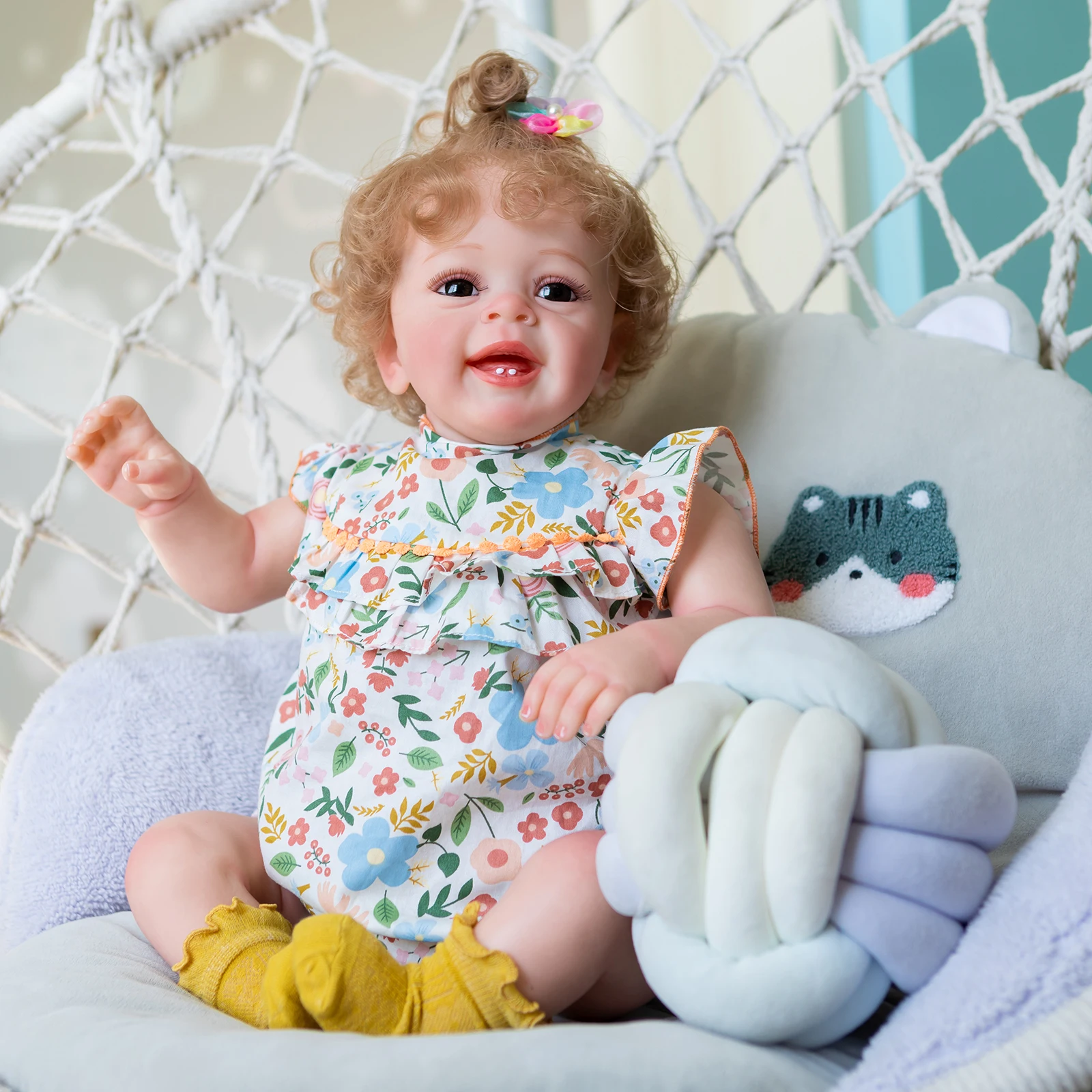 

60CM Huge Real Baby Size Reborn Princess Girl Doll Yannik Lifelike 3D Painting With Visible Veins Collectible Art Doll