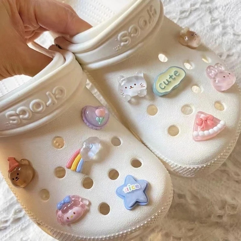 10 шт./компл. подвески для обуви с милыми мультяшными животными украшения пряжкой