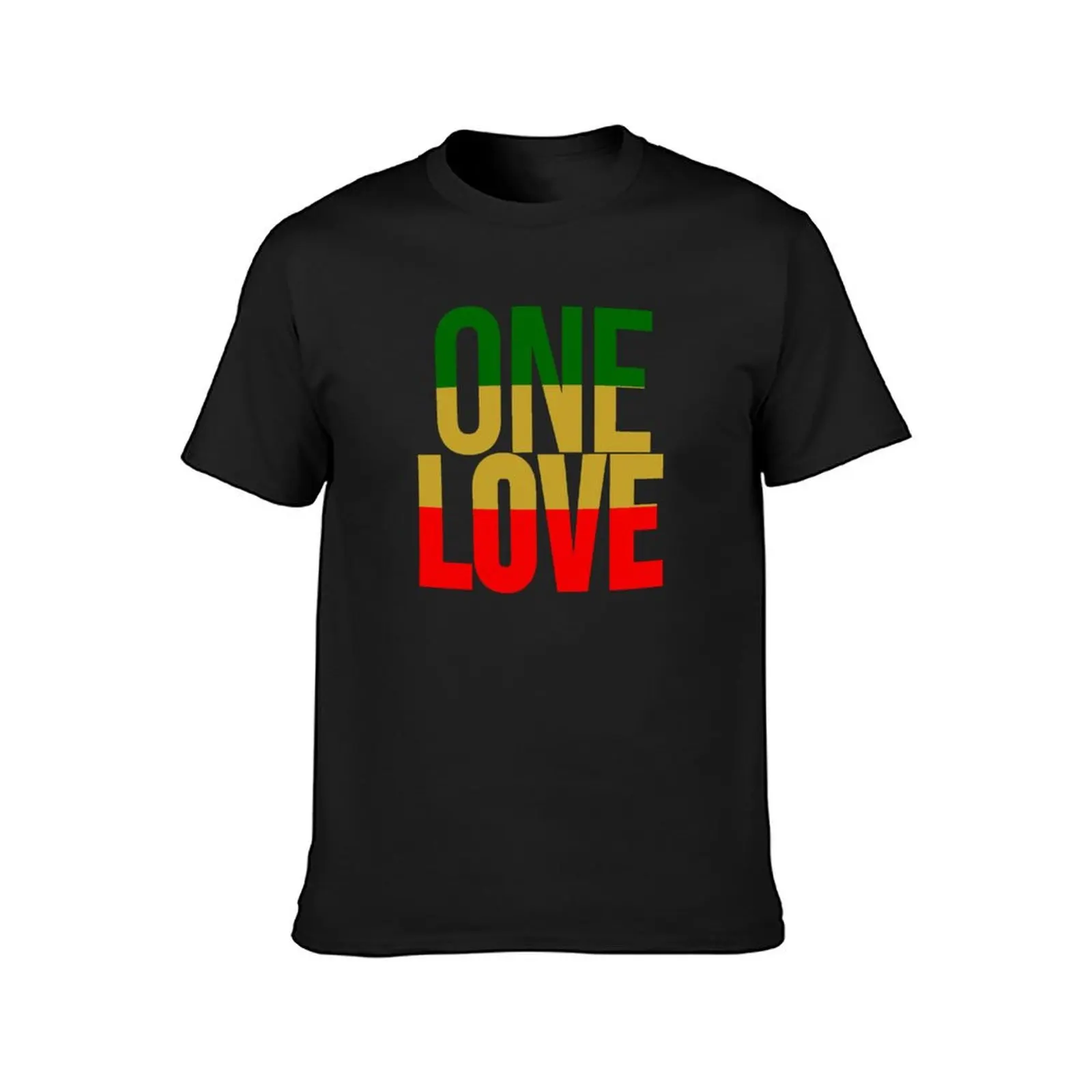 Футболка Rasta Colors One Love Мужская эстетическая одежда корейская мода