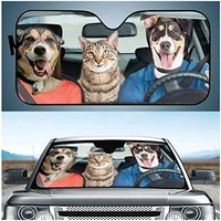sweezee funny cool driving dog windshield sunshade car sun shade accordion folding for front window vehicles multi