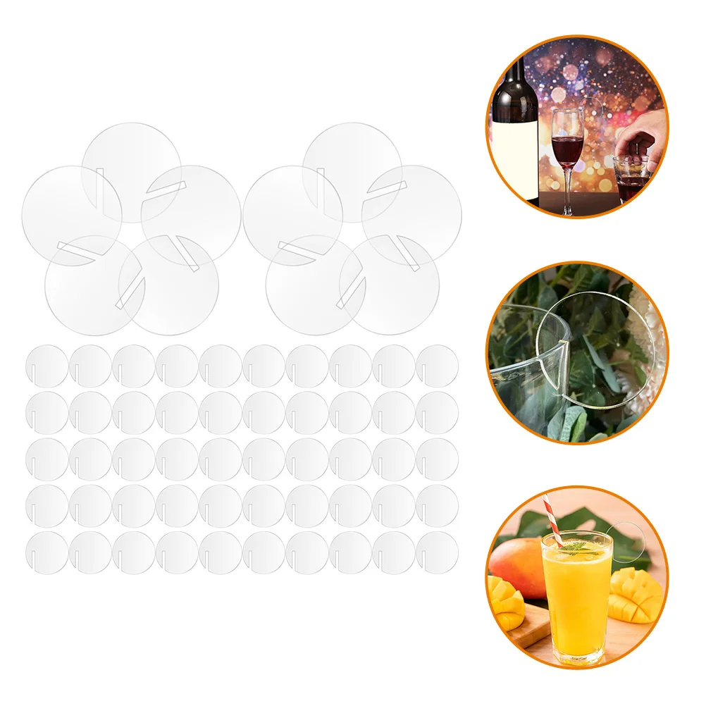 60 шт. нежные маркеры для чашек декоративные бирки напитков круглой формы