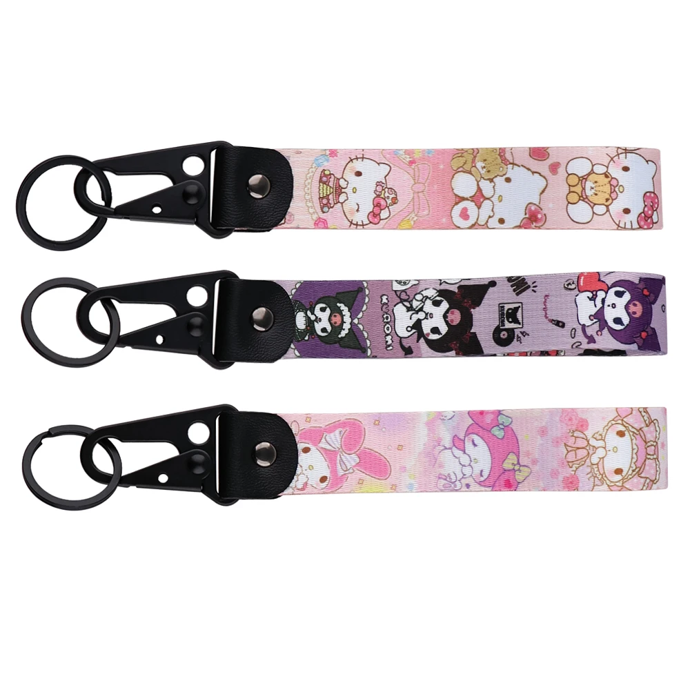 

Cartoon Cute Pink Cat Keychain for Motorcycles Girls Women Key Fobs Holder Key Ring Key Tags Fashion Decorations Gifts