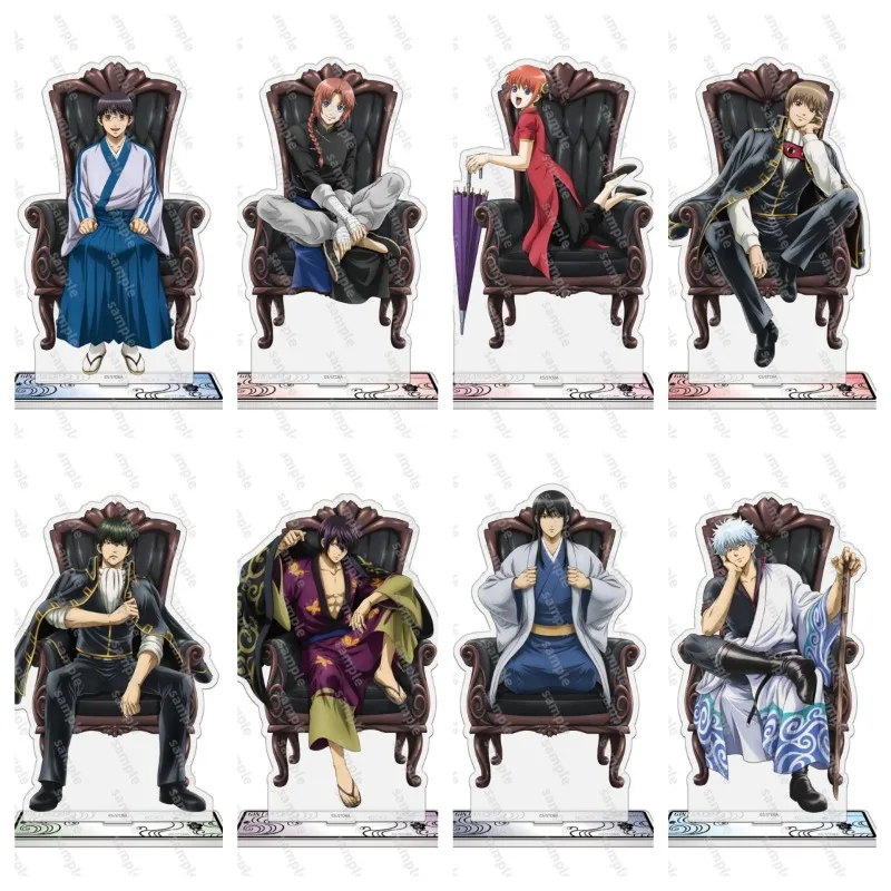Фото GINTAMA тарелка декор стола сиденье подставка Sakata Gintoki коллекция орнамент Accesorios Kagura акриловая кукла Shimura Shinpachi подарки №1