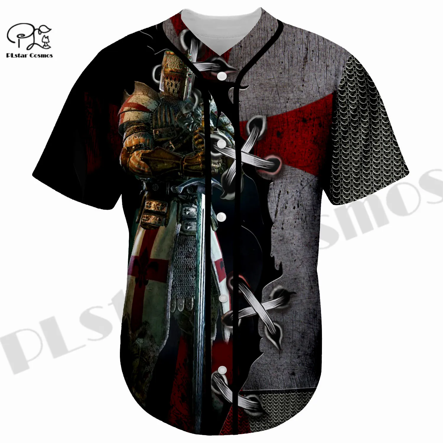 PLstar Cosmos Newest 3Dprinted Knight Templar Baseball Jersey Personalized Summer Shirt Casual Unique Unisex Harajuku  Q-1