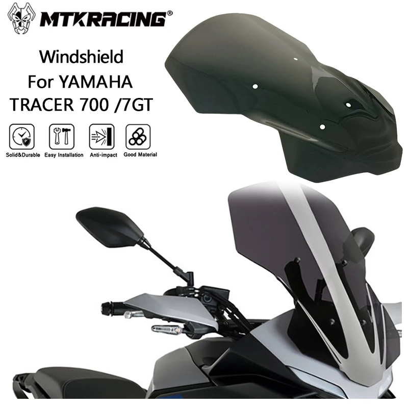Лобовое стекло MTKRACING для YAMAHA TRACER 700/GT детали мотоцикла переднее лобовое акриловые