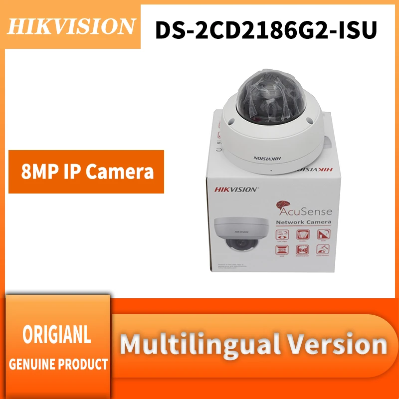 

Hikvision DS-2CD2186G2-ISU 4K IP Camera AcuSense 8MP POE IR IP67 Network Surveillance Fixed Doom Built-in Microphone CCTV