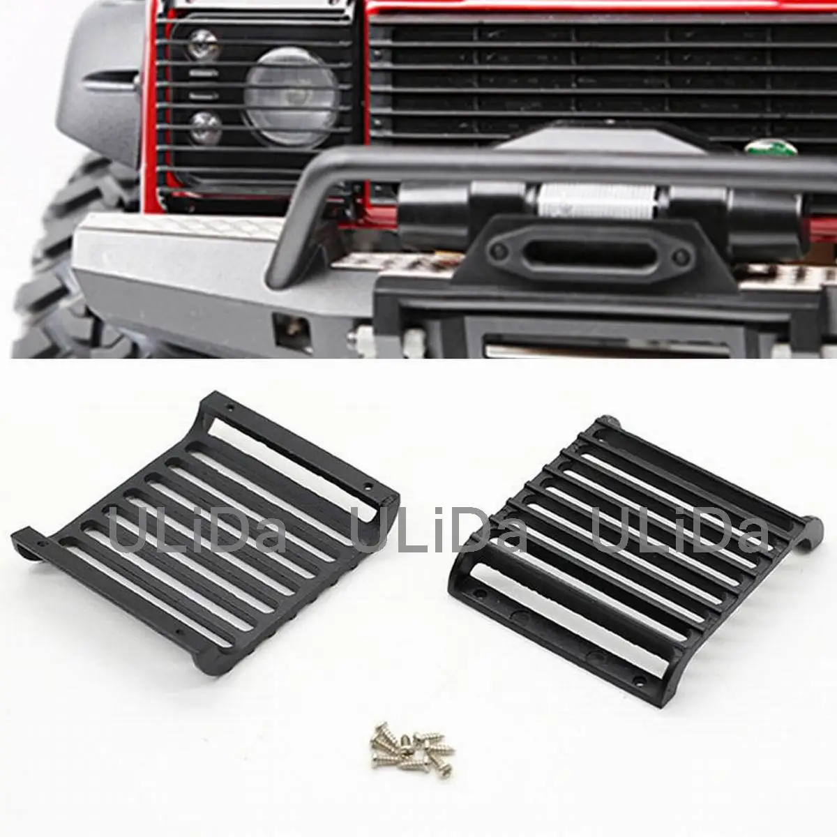 

2 шт., металлические защитные накладки на фары для радиоуправляемого гусеничного автомобиля 1/10 Trx4