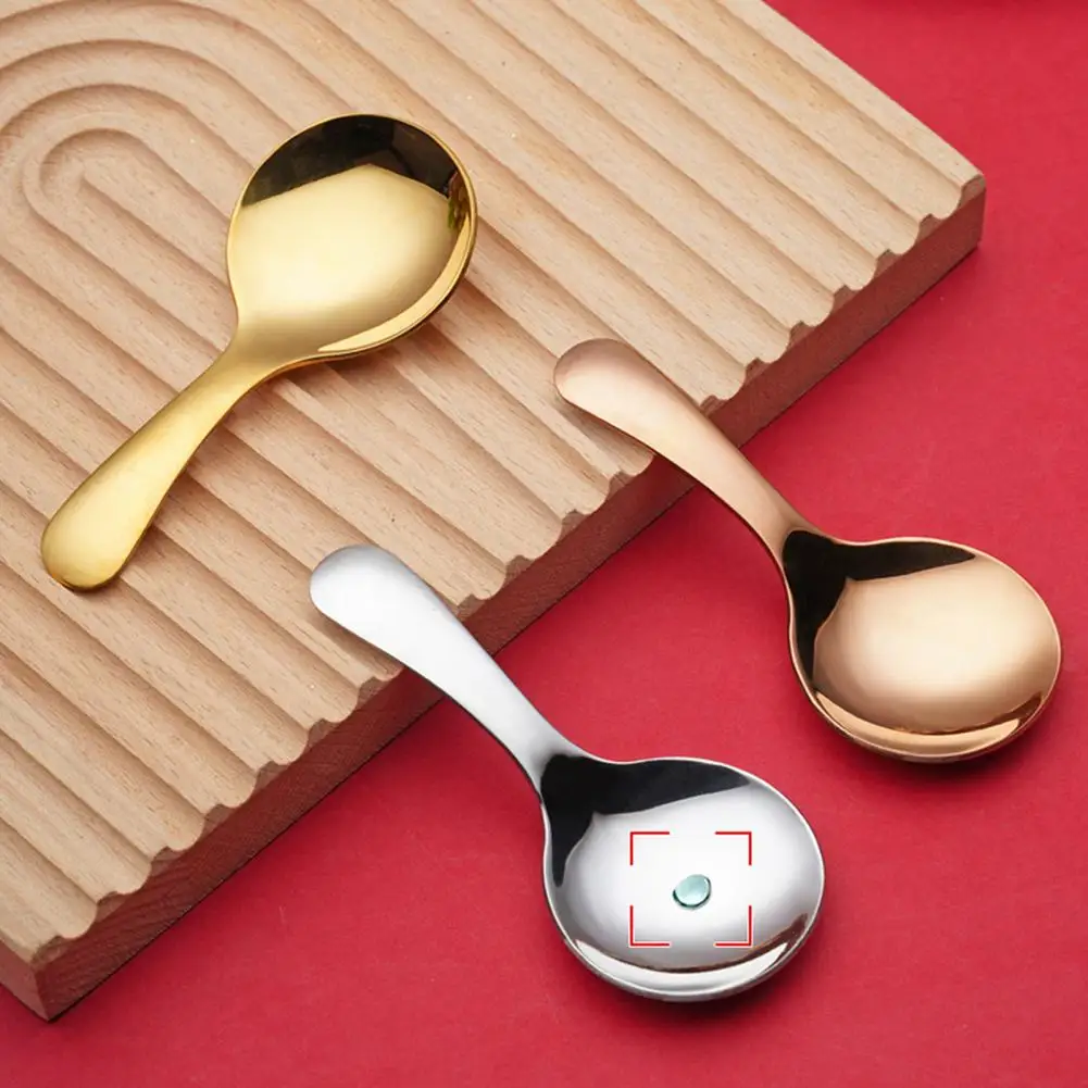 

Rust-proof Baby Spoon Premium Stainless Steel Mini Cutlery Set for Babies Desserts Mirror Polished Short Handle Spoon Fork Scoop