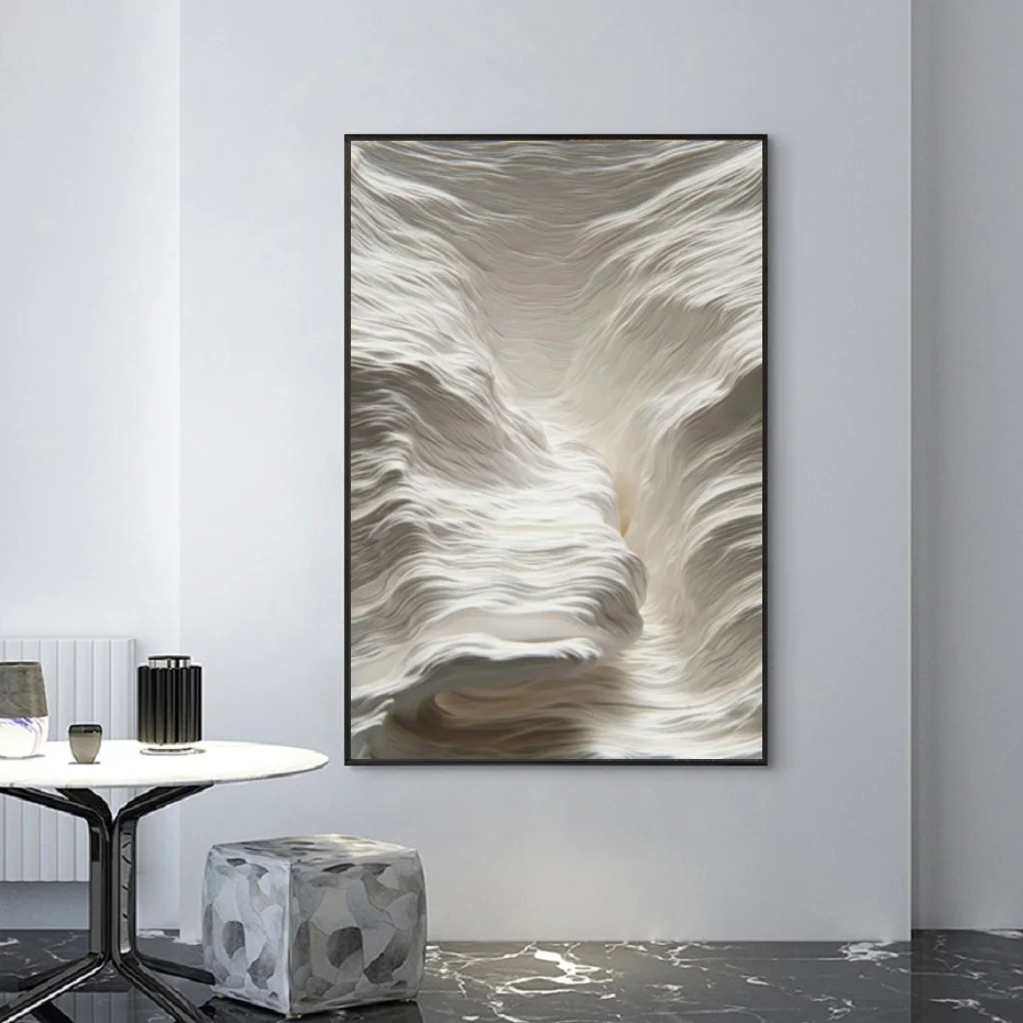 

Nordic Minimalism Black and White Flowing Line Canvas Painting Poster Wall Art Modern Print Printing Bedroom Living Room Home De