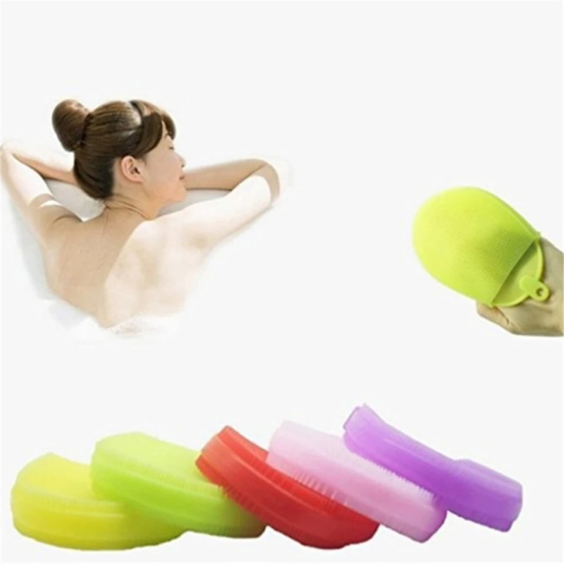 

1Pc Soft Silicone Massage Scrub Gloves For Peeling Body Bath Brush Exfoliating Gloves Footbrush For The Bath Body Brush