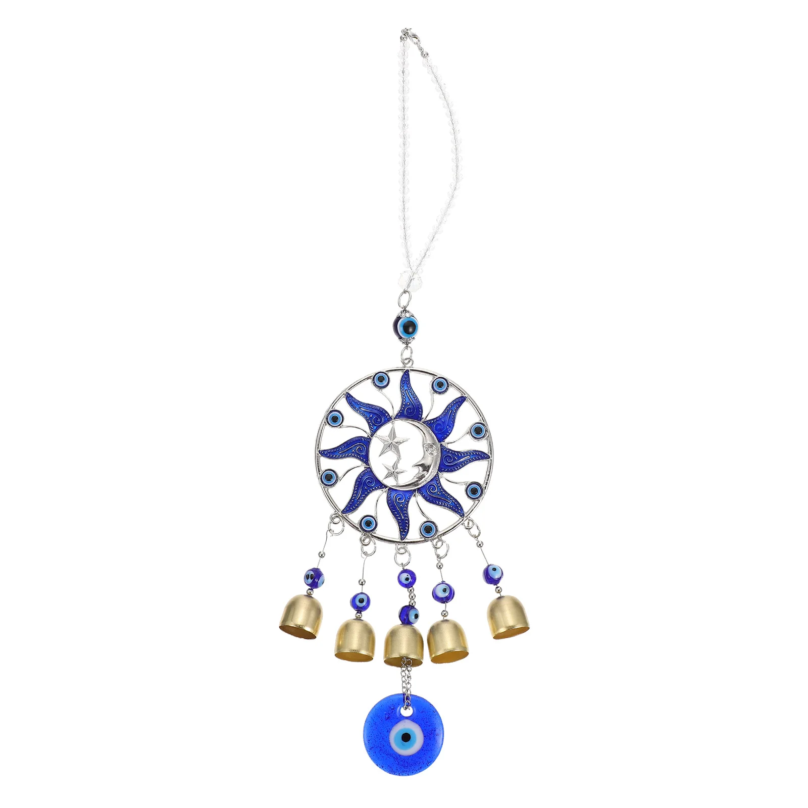 

Eye Wind Evil Blue Chimes Turkish Hanging Wall Chime Ornament Bell Amulet Pendantdecorative Charm Catcher Car Decor Metal