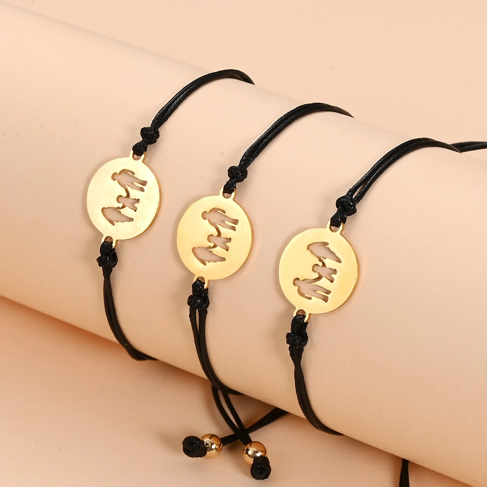 3 шт./компл. плетеный браслет ручной работы сделай сам из нержавеющей стали для