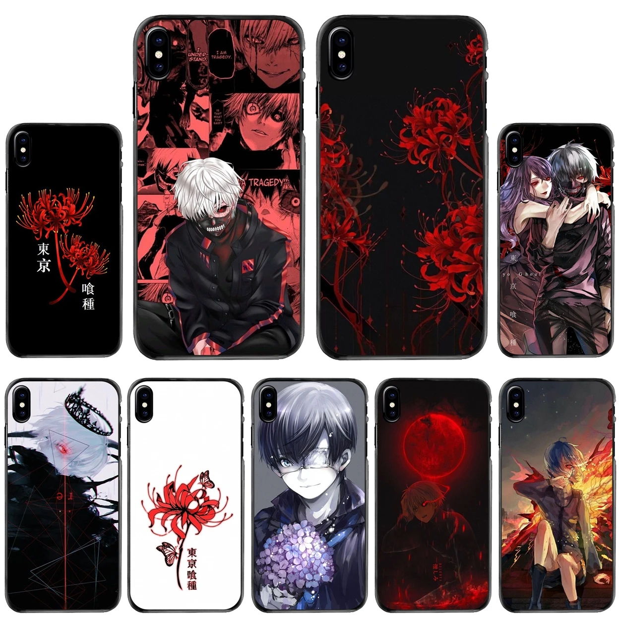 

Japanese anime Tokyo Ghoul Japan Suave Hard Phone Bag Case For iPhone 11 12 13 14 Pro MAX Mini 5 5S SE 6 6S 7 8 Plus 10 X XR XS