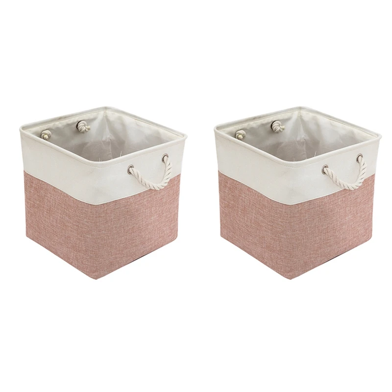 

2Pcs Folding Storage Basket Linenstorage Rack Children's Toy Storage Box Shelf Nursery Home Closet Wardrobe