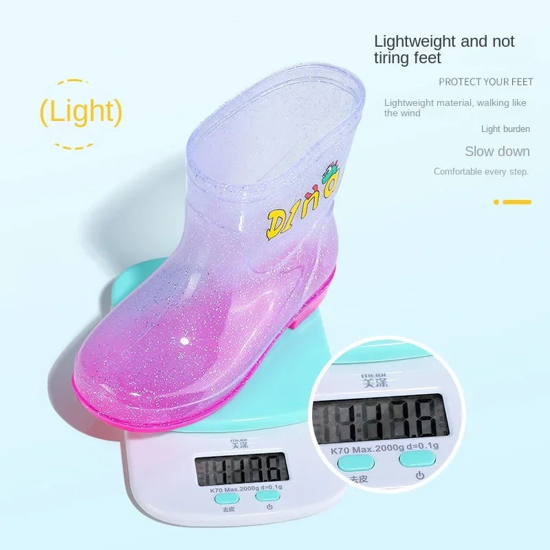 Сапоги детские Резиновые Нескользящие непромокаемые Мультяшные легкие унисекс