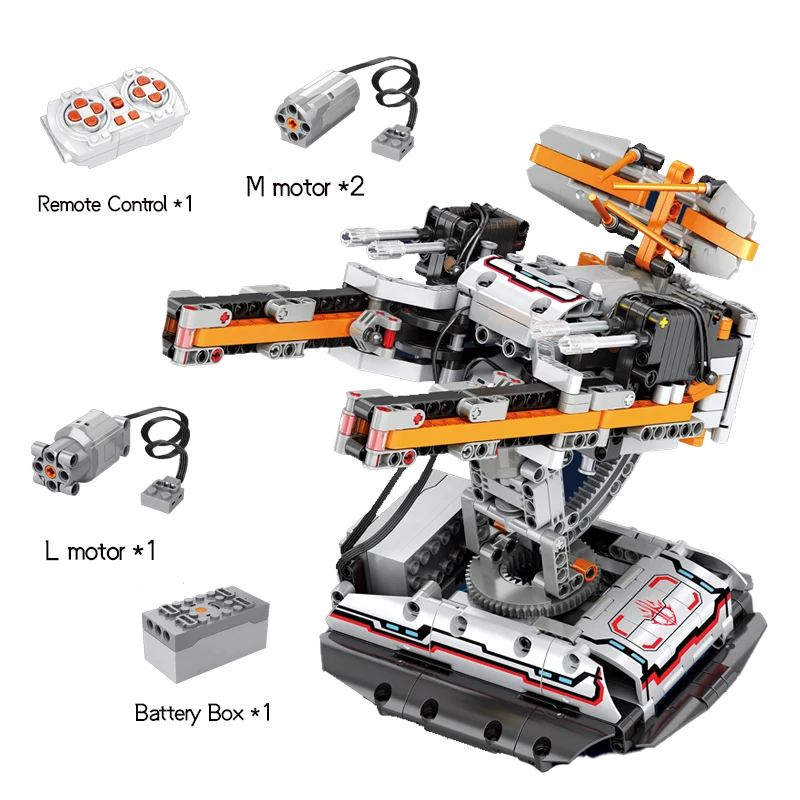 Технический РК противовоздушная пушка космического блока строительства, дистанционное управление, гусеничное акробатическое транспортное средство, наборы кирпичей, игрушки для детей, подарки для мальчиков.
