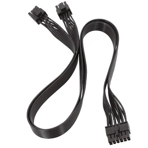 1 PCS Replacement Black For Seasonic PSU P-860 P-1000 X-1050 Power Supply 12Pin To Dual 8Pin Graphics Cable