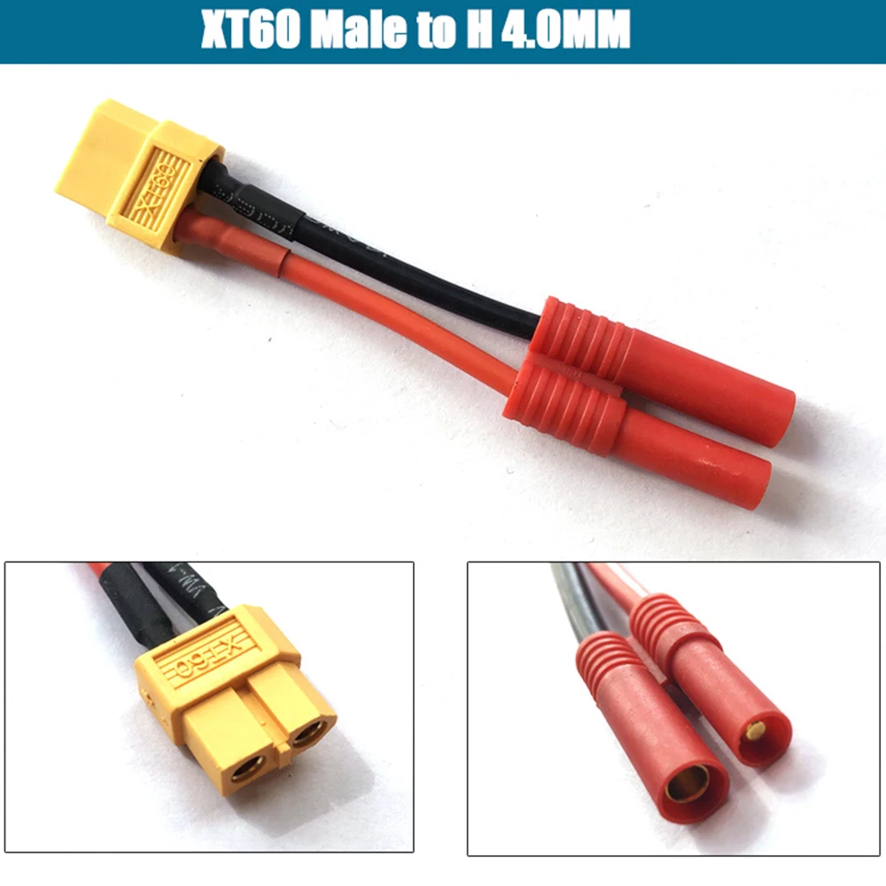 Переходник XT60 EC5 EC3 T Deans 4 0 мм 3 5 JST SM Tamiya штекер-штекер разъемы 10 12 14 16Awg см для