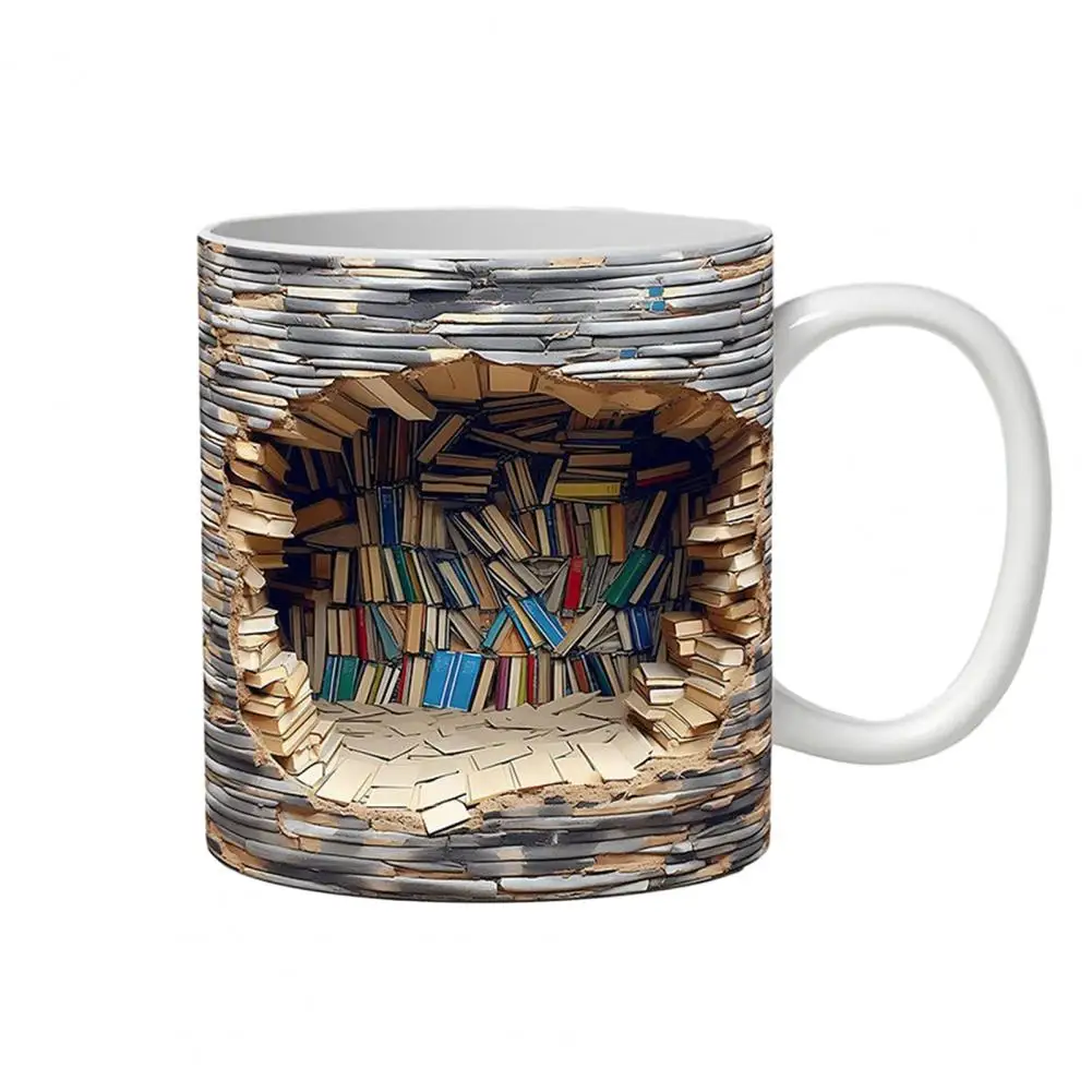 Креативная 3D книжная полка кофейная кружка керамическая чашка для воды с ручкой