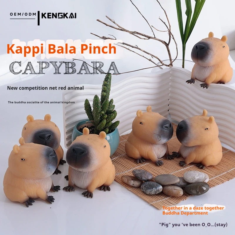 Фото Популярная булавка Kapibala Le Capy Pig Net, декомпрессионная игрушка знаменитостей, новая игрушка для освобождения и декомпрессии животных №2