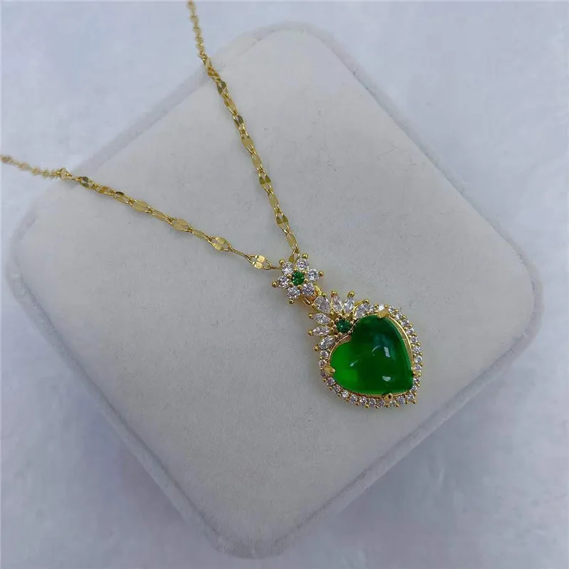 Женское колье с подвеской в виде сердца из нержавеющей стали 316L |