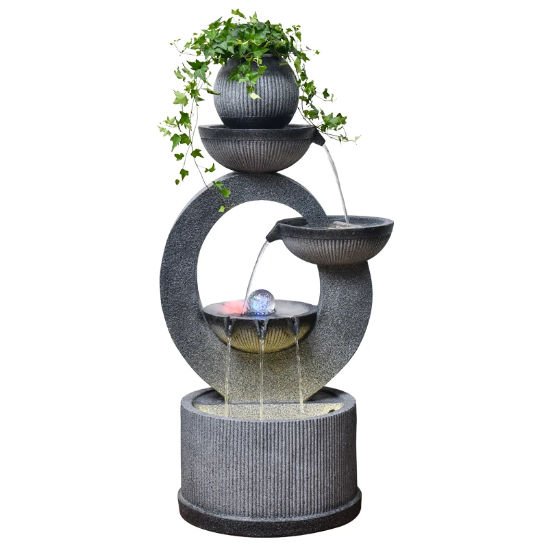 

Wyj Circulating Water System Floor Ornaments Fountain Fish Pond Landscape Decoration Opened Living Room and Shop