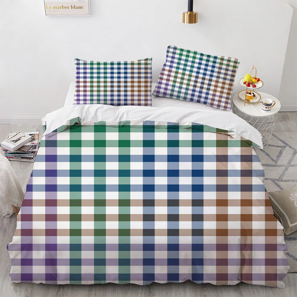 

Комплект постельного белья в клетку для мальчиков и девочек