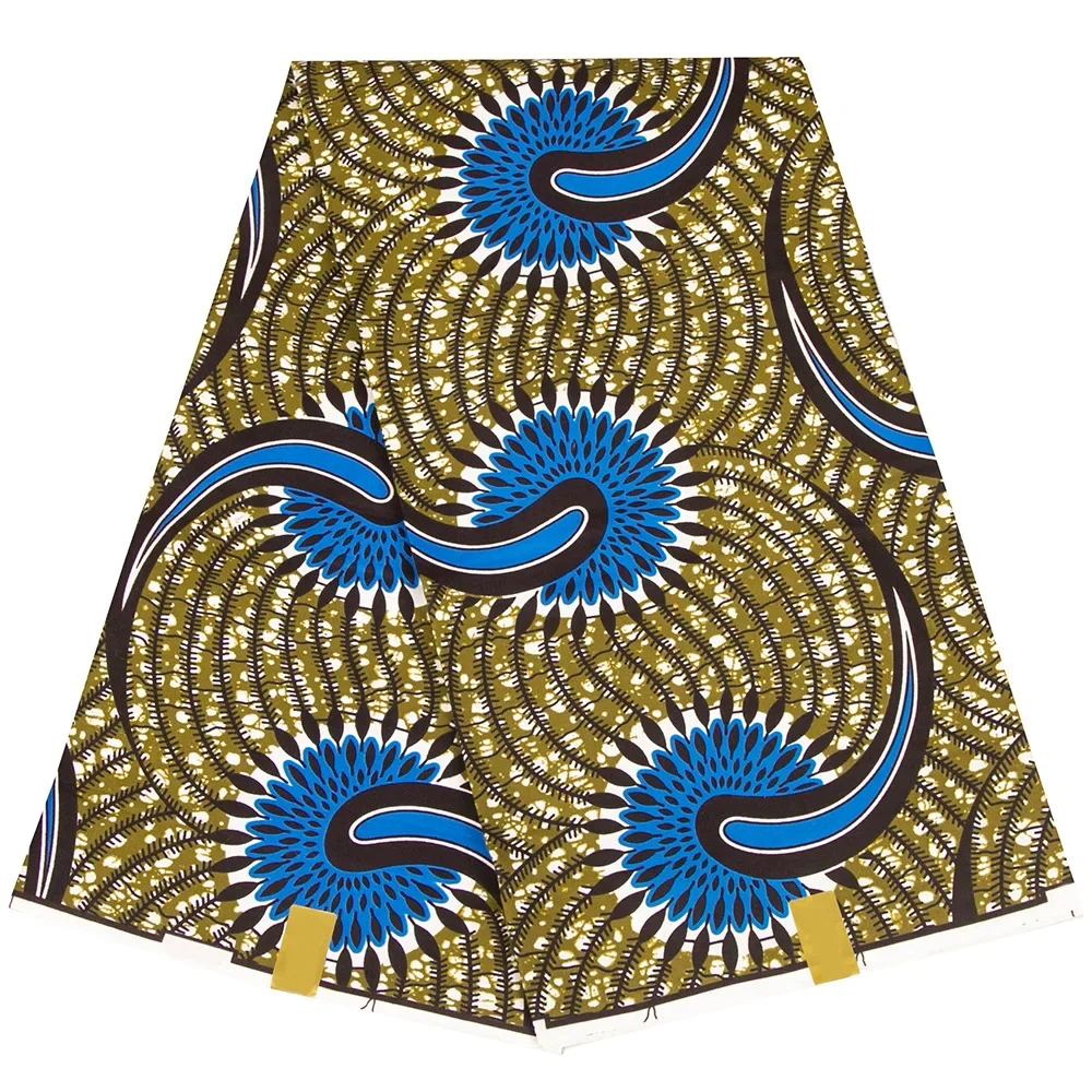 Нигерийский Африканский полиэстер Анкара восковая ткань 2024 новейшая с принтом