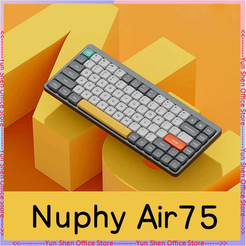 

Nuphy Air75 Dwarf Shaft Mechanical Keyboard Portable Ultra Thin Wireless Bluetooth Triple Mode Hot Swap Gaming Office For Laptop