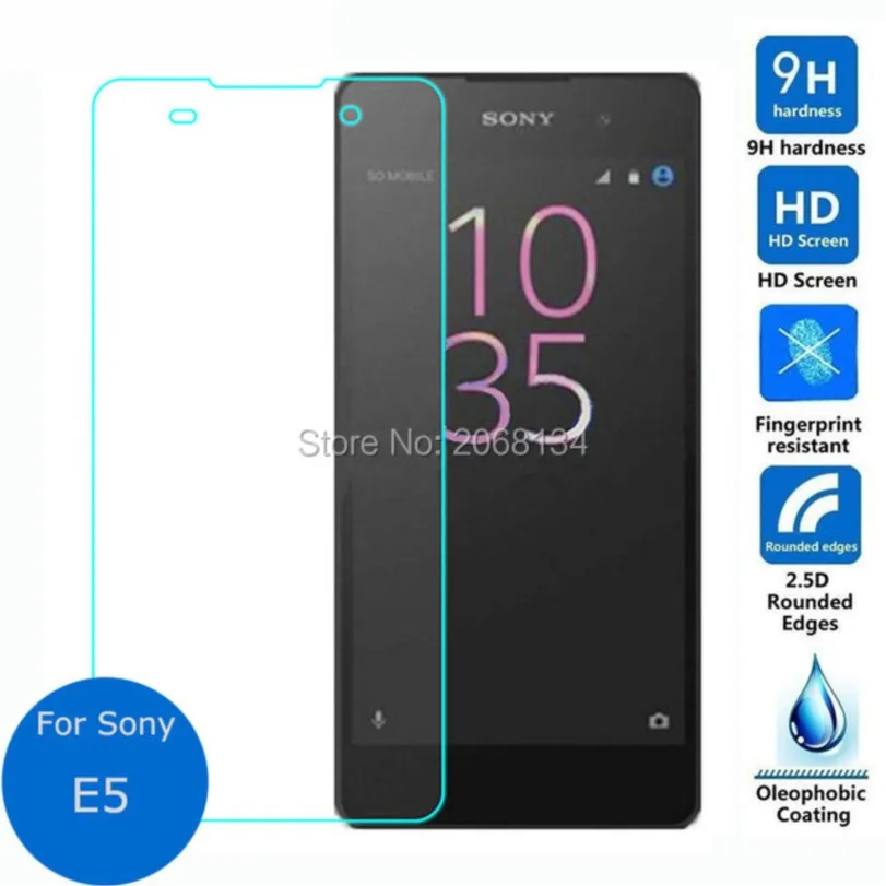 

for sony xperia e5 tempered glass original 9h front guard protective film explosion-proof screen protector for f3311 f3313