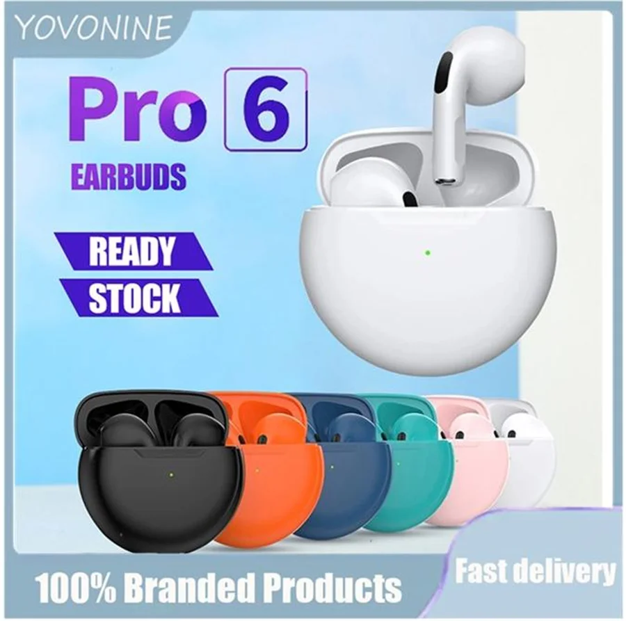 

YOVONINE Original Air Pro 6 TWS Wireless Earphones Bluetooth Headphones Fone Bluetooth Earbuds Sports Headset with Mic ForXiaomi