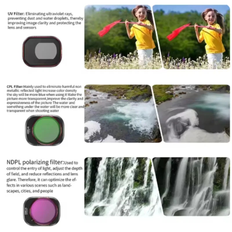 Фото Фильтр для объектива DJI Mini 4 Pro GND16 UV CPL ND16 ND64 ND256 Star Natural Night Filter Защитная камера для дрона Аксессуары №5