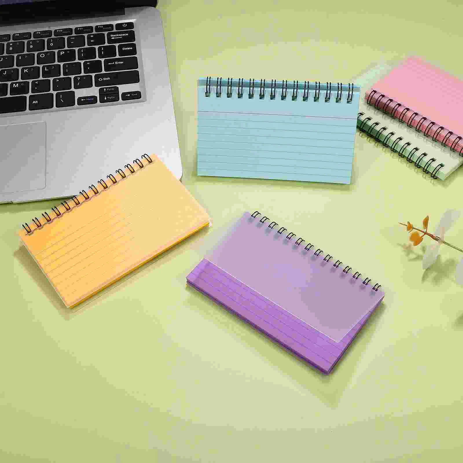 

5 Pcs Notebook Speech Cards Record Notepad Blank Message Notepads Students Index Small Paper Spiral Flashcards for study