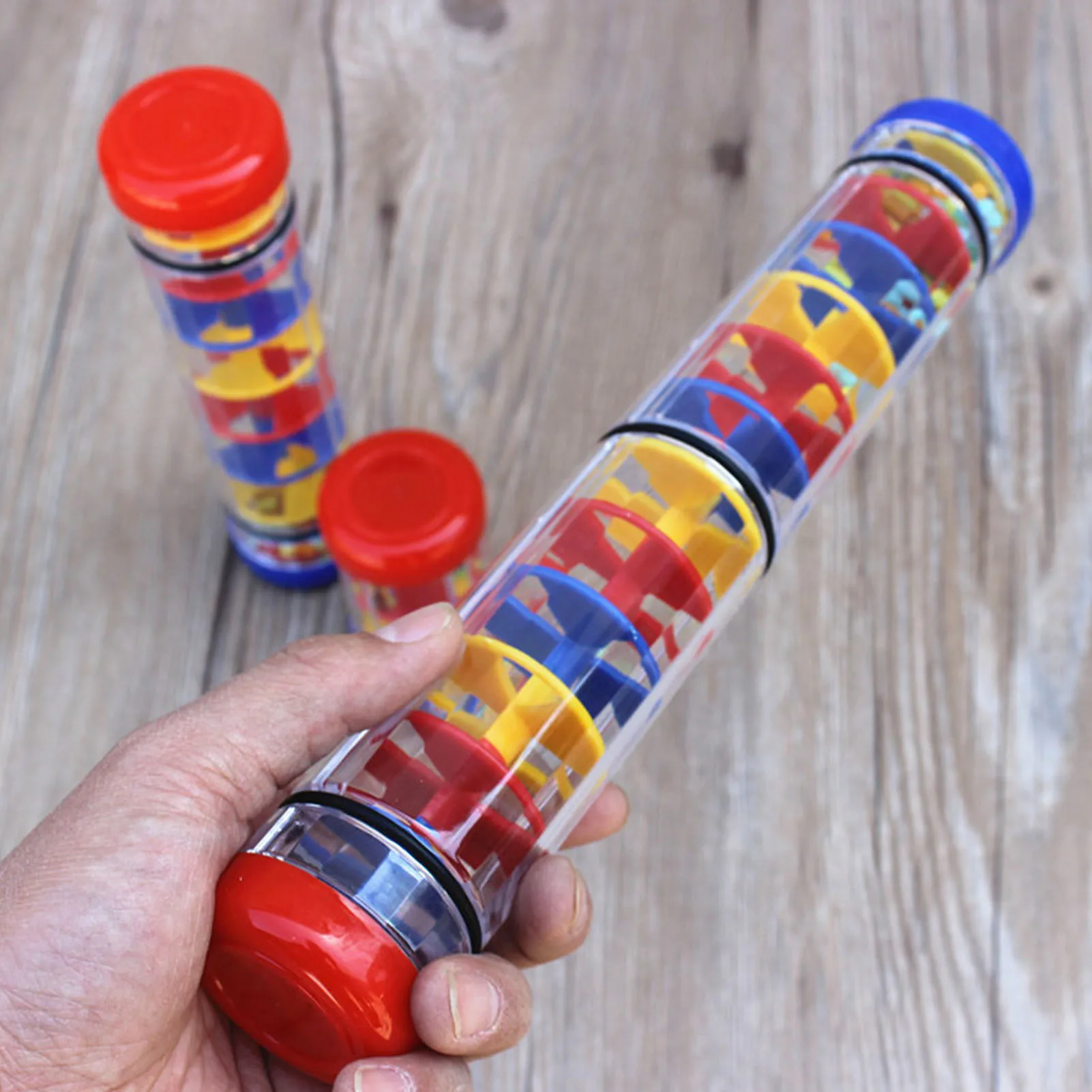 

Baby Rain Stick Rainmaker Toy Rainbow Mini Wooden Musical Shake Beaded Raindrops Rattle Rainmaker Toy For Baby Shaking Early