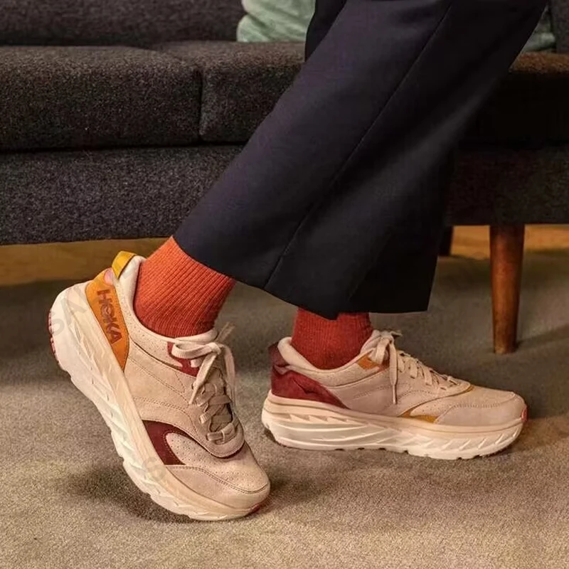 HOKA Women Sport Shoes Bondi L Road Running Shoes Outdoor Light Cushioned Couple Casual Sneakers Men Jogging Tennis Sneakers