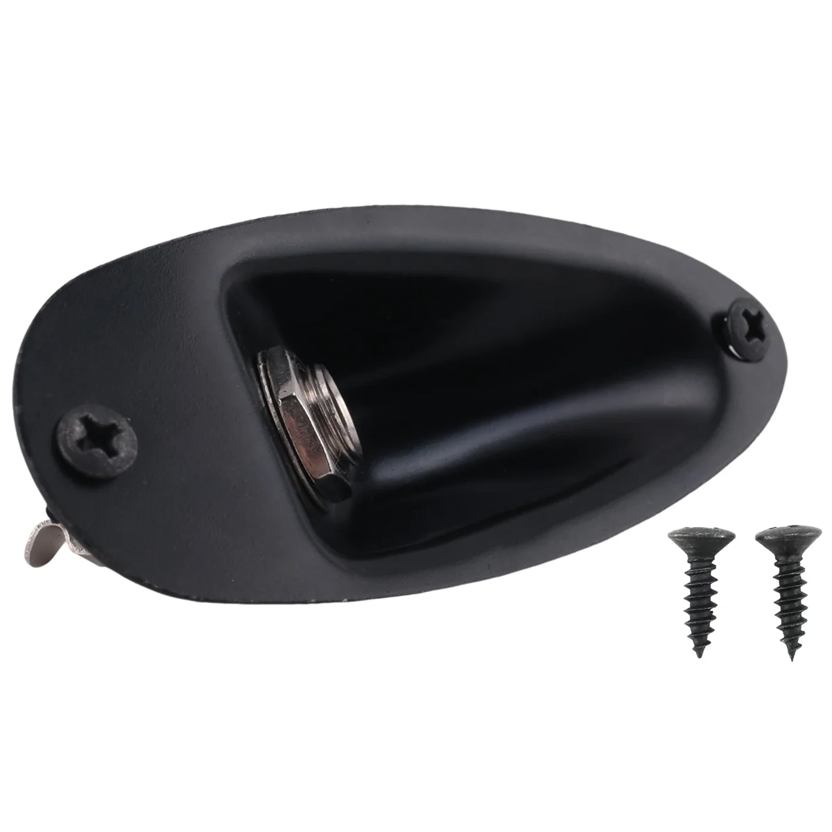 Черный лодочный стиль 1/4 дюйма гитарный звукосниматель выходной входной разъем