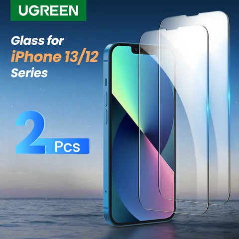 Защитная пленка для экрана телефона UGREEN, 2 шт., для iPhone 14, 13, 12, 11 Pro Max, защитная пленка с полным покрытием для iPhone 12 Mini, закаленное стекло