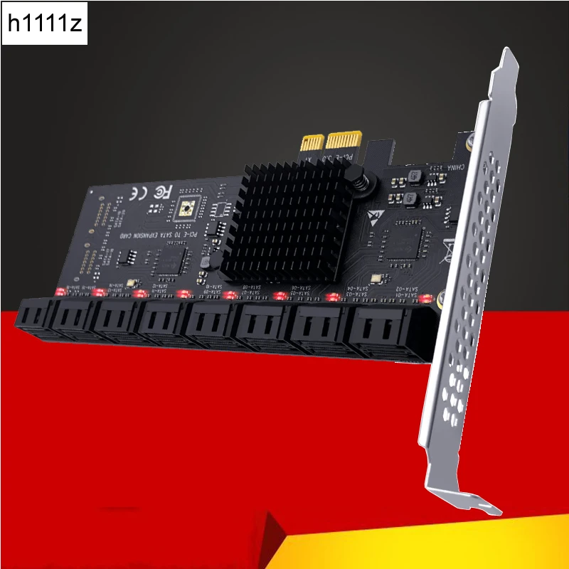 

Адаптер Chi a Mining SATA PCIe, 16 портов SATA III к PCI Express 3,0 X1, плата расширения контроллера ASM1064 JBM575, плата расширения чипа